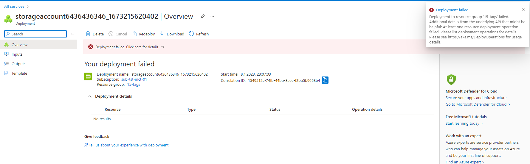 Screenshot of disallowed due to policy error.